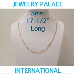 🆕14K Gold Filled Rolo Long Link Necklace